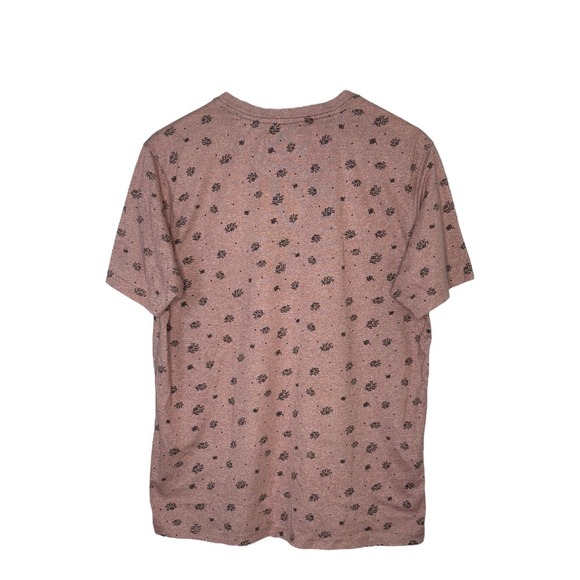 Free Planet Henley Shirt Floral Print Short Sleeve‎ Casual Men Size Large - Picture 4 of 9